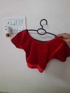 Red Velvet Blouse