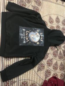 Black Graphic Hoodie