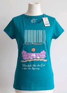 Graphic Print Teal T-Shirt