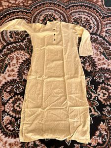 Yellow Textured Button-Down Shirt