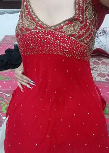 Stunning Red Embroidered Lehenga Choli