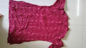 Women's Pink Printed Kurta