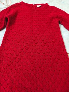 Red Knit Sweater dress