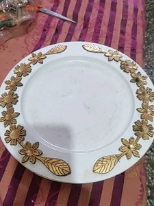 Decorative Gold Floral Plate