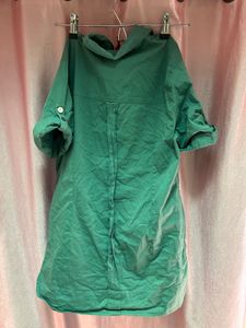 Green Button-Up Top