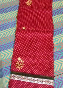 Bandhni Gotta Patti Work saree