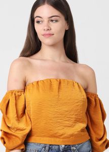 Trendy Mustard Off-Shoulder Top
