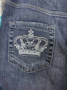 Victoria Beckam embellished Denim Skirt