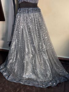 Sparkling Grey Lehenga