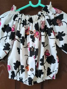 Floral Print Off-Shoulder Blouse and Skirt set