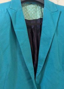 Y2k Women's Teal Blazer Formal &amp; Casual