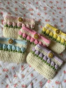Crochet tulip Pouch 👝🌷