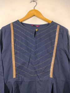 Navy Blue Casual Kurta (Women's)