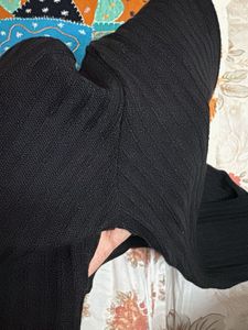 Shein Black Ribbed Long Sleeve Top