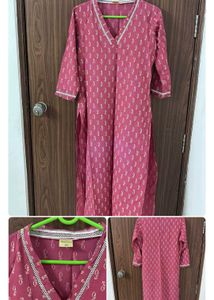 Pink Printed Kurta
