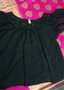 Elegant Black Embellished Dress