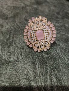 Stunning Rose Gold Ring with Pink Stone
