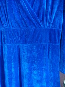 Royal Blue Velvet Maxi Dress