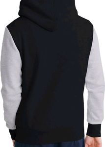 Mens Printed Black Hoodie Full Sleeves
