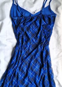 Trending Blue Plaid Cottage Core y2k dress