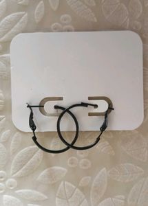 Black Hoop Earrings