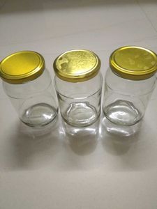 Glass Jar with Golden Lid