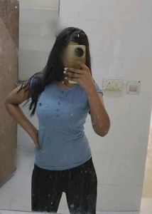 🎁Fitted Top✨ Blue Half Sleeve cute
