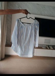 Striped Off-Shoulder Blouse