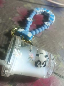 Cute Panda Bubble Tea Keychain with charm