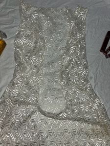 Lace White dress With Back Cut Out