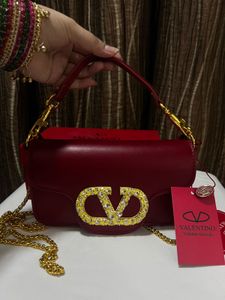 Valentino bag with Rhinestone Logo