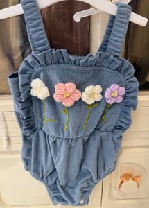 Blue Floral Romper