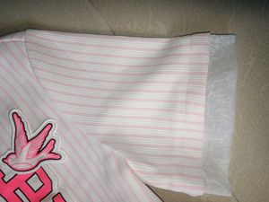 🇰🇷Cute Pink Striped Crop Top