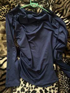 Stylish Blue Off-Shoulder Top