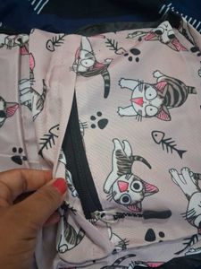 Cute Cat Print Backpack