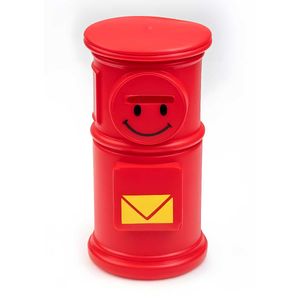 Post Box Piggy Bank for Kids -  Red