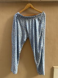 Light Blue Floral Palazzo Pants