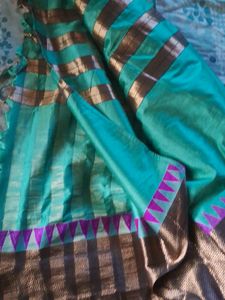 Only Today Offer! Attractive Sea Green Saree