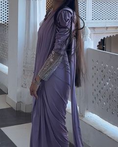 Elegant Lavender Saree with Embellished Blouse