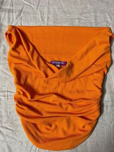 Uptownie Orange Ruched Top