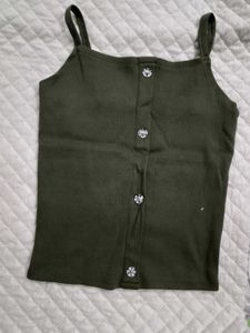 olive green tight fit top for my girly pops