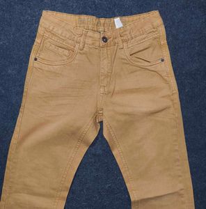 GARCIA Garment-Dyed Mustard Yellow Slim Trousers