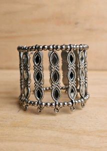 Elegant Mirror Work Cuff Bracelet