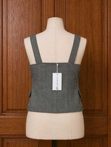 Chic Tweed Button-Up Top/ vest
