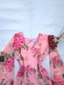 Floral Corset back kurti 🌷