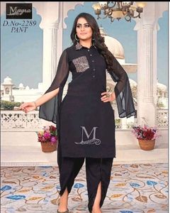 MAYRA Brand  Black Tunic & Tulip Pant Set