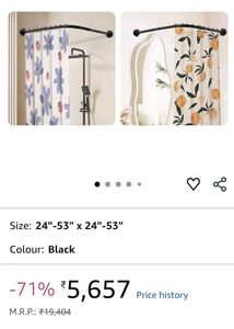 L-Shaped Shower Curtain Rod