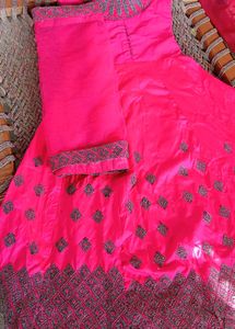 Stunning Pink Anarkali Lehenga