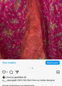 100% Silk Skirt from an Indian designer