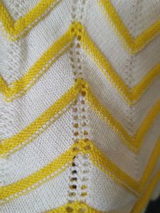 Yellow Chevron Knit Top